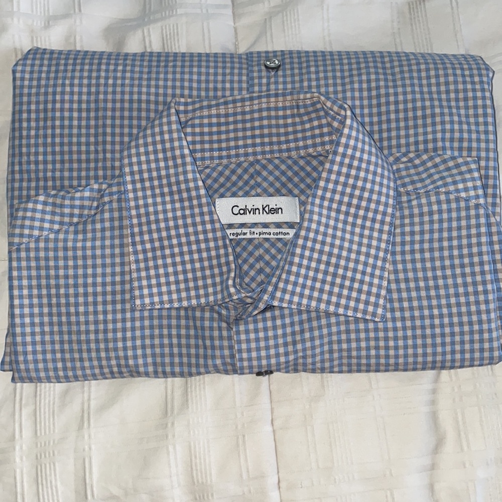 Calvin Klein Prima Cotton Plaid Shirt